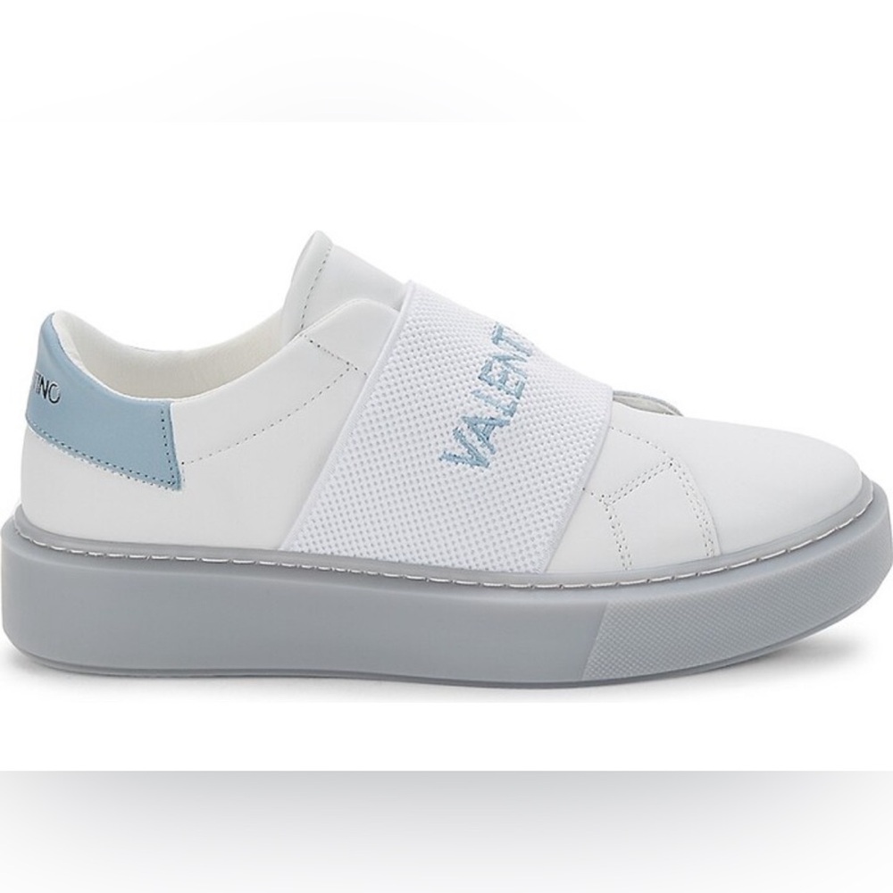 VALENTINO BY MARIO VALENTINO Incas Logo Leather Platform Slip On Sneakers sz 7.5